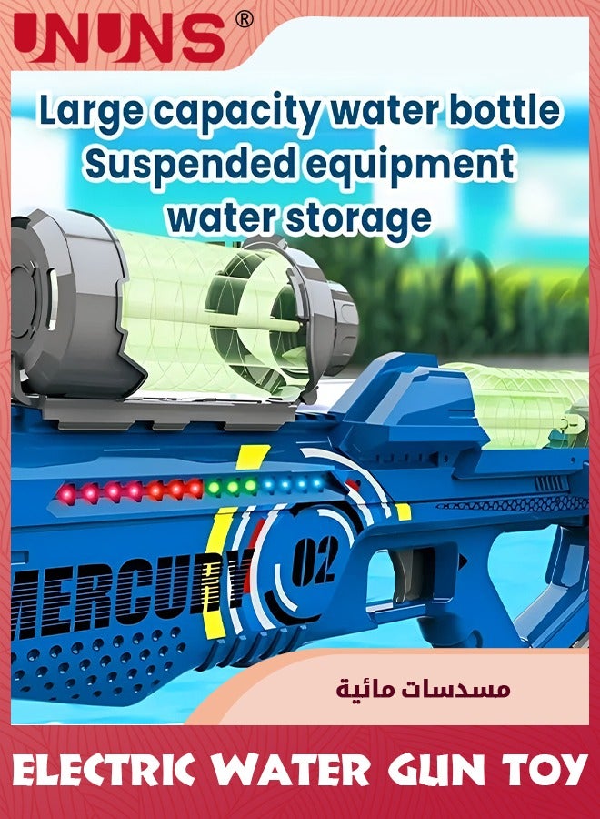 Electric Water Gun Toy,Automatic Super Soaker Water Guns With LED Light,High Capacity,Long Distance Squirt Gun,Pulse Water Bullet Firing,Blaster Shooting Game,Summer Pool Beach Party Water Toy,Blue