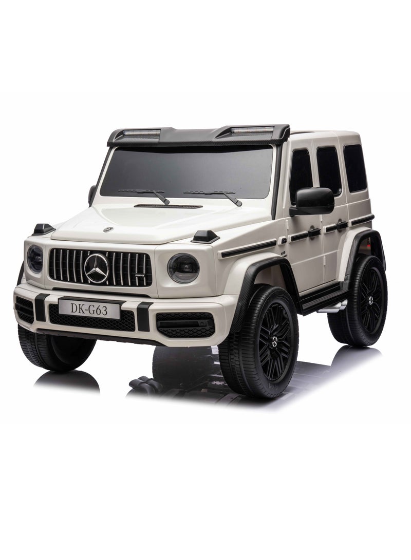 Lovely Baby Mercedes-Benz Powered Riding Jeep for Kids LB G63DLX, Car w/ Remote-Control Best Gift 1-6 Yrs - White