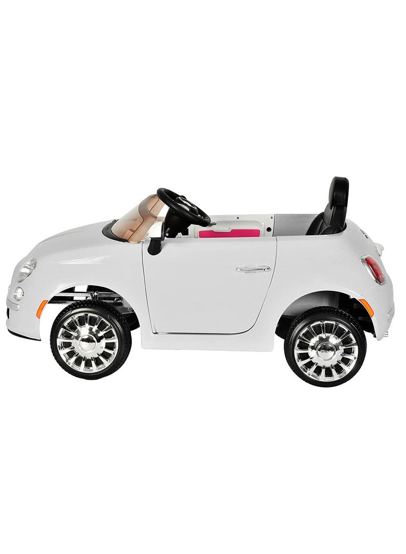 Fiat 500 Childrens Ride-On Electric Car - White 12V