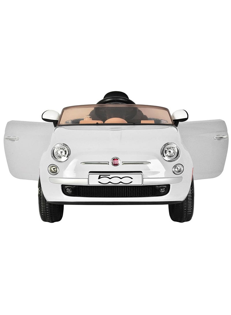 Fiat 500 Childrens Ride-On Electric Car - White 12V