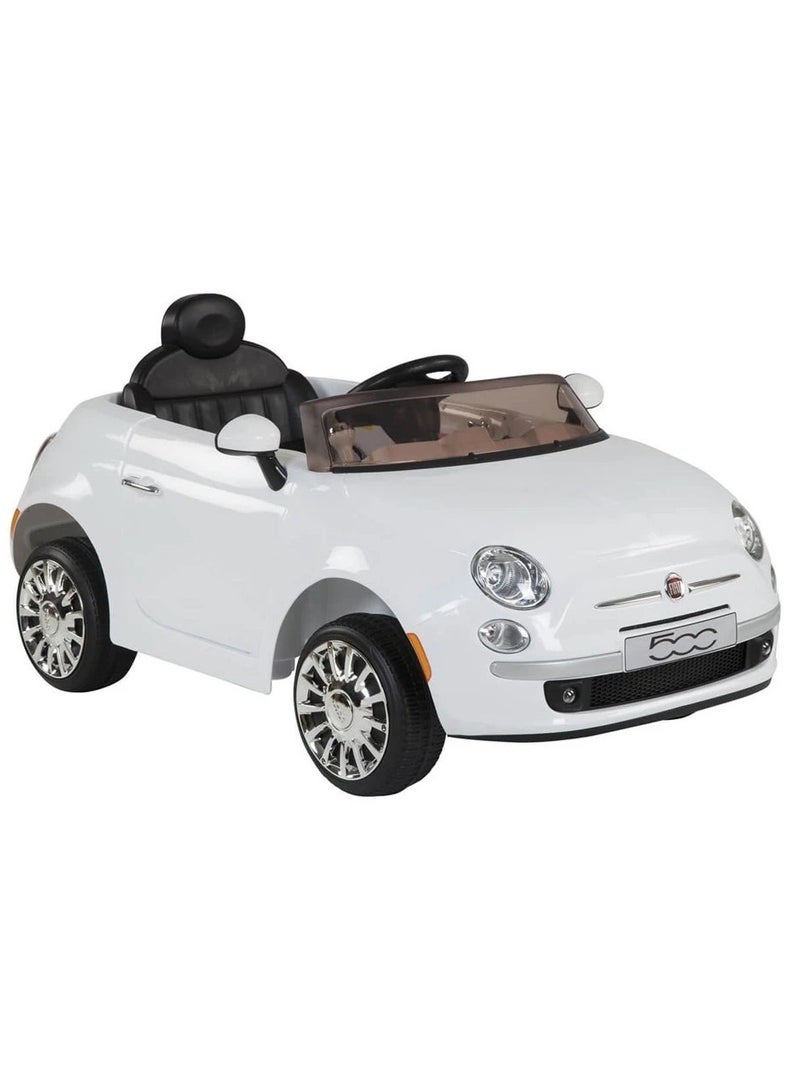 Fiat 500 Childrens Ride-On Electric Car - White 12V