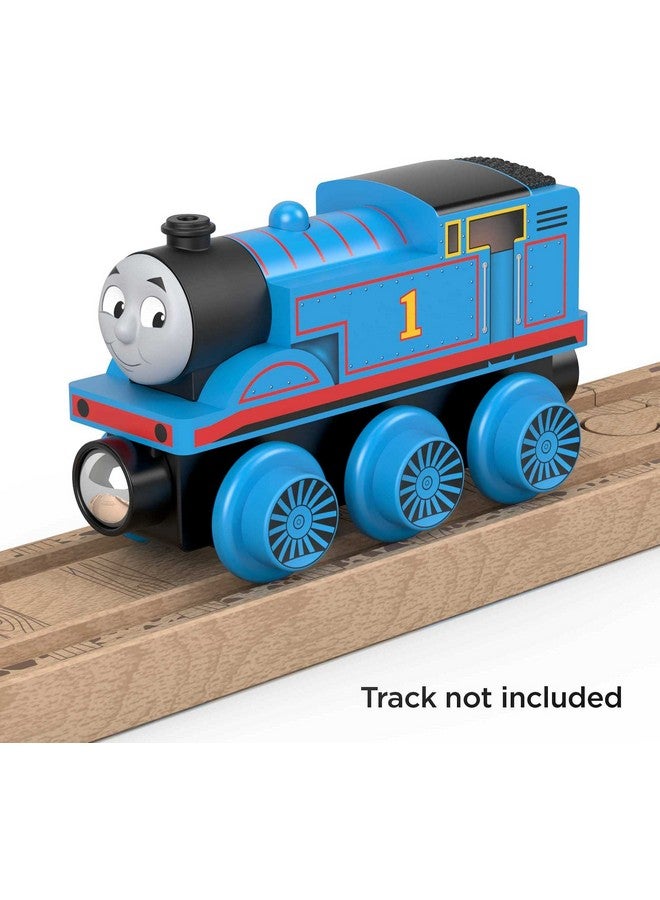 Wooden Railway Toy Train Thomas Push-Along Wood Engine For Toddlers & Preschool Kids Ages 2+ Years