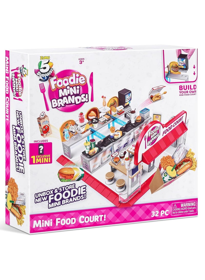 5 Surprise Foodie Mini Food Court 31-Pieces Playset