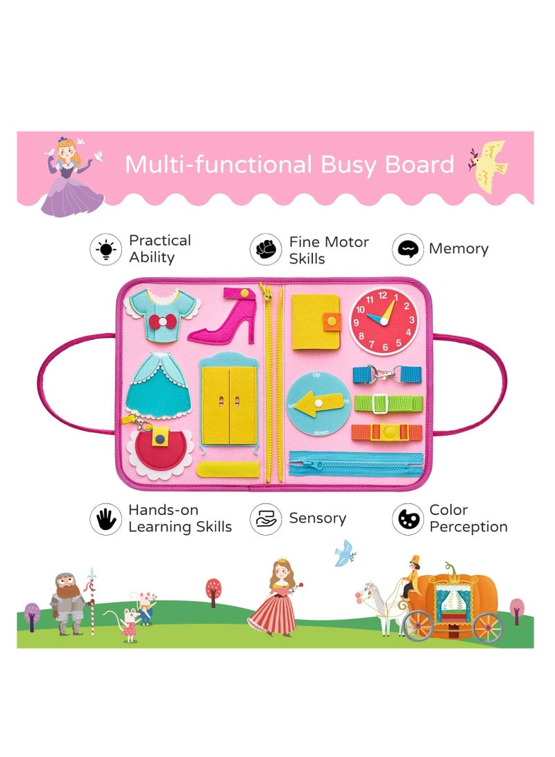 Busy Board, Toddler Travel Toys, Quiet Book Toys, Montessori Toys For Toddler Activities Board, For Toddlers 1 2 3 4, Educational Toys For 3 4 Year Old Girls Boys Gift, Enhance Fine Motor Skills