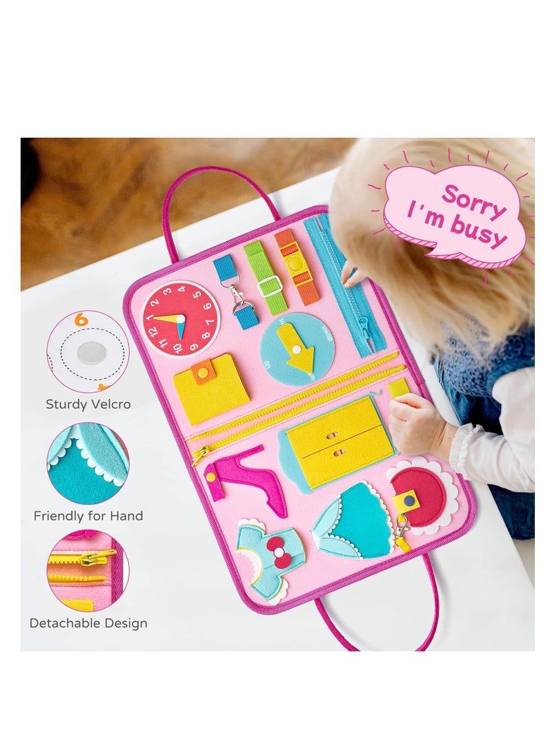 Busy Board, Toddler Travel Toys, Quiet Book Toys, Montessori Toys For Toddler Activities Board, For Toddlers 1 2 3 4, Educational Toys For 3 4 Year Old Girls Boys Gift, Enhance Fine Motor Skills