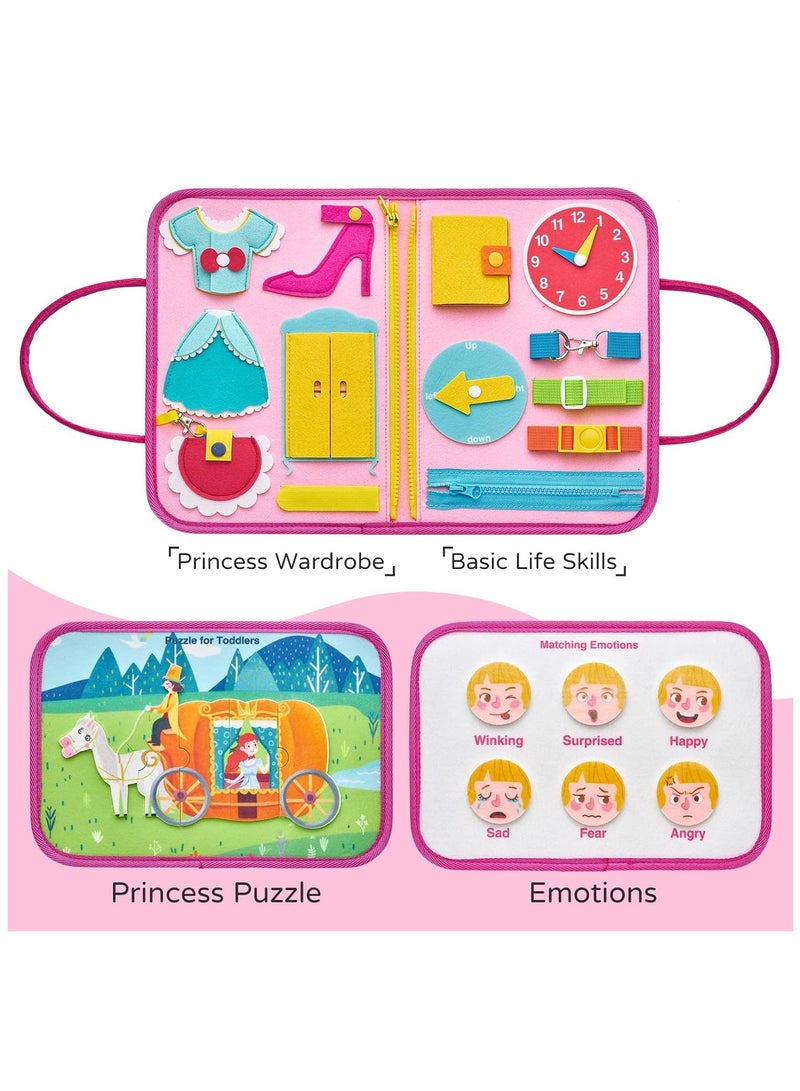 Busy Board, Toddler Travel Toys, Quiet Book Toys, Montessori Toys For Toddler Activities Board, For Toddlers 1 2 3 4, Educational Toys For 3 4 Year Old Girls Boys Gift, Enhance Fine Motor Skills