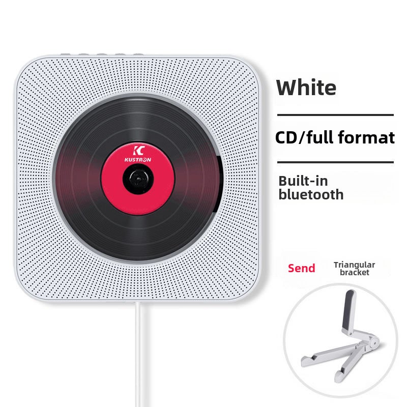 Portable Bluetooth DVD CD Player Rechargeable Mini Sound System CD player White