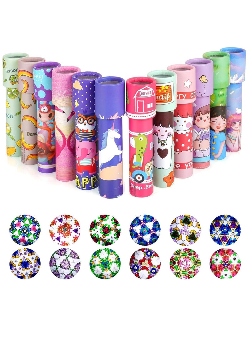 Classic Kaleidoscopes Toy 12 PCS Vintage Retro Kaleidoscopes Educational Toys for Birthday   Stock Stuffers Bag Fillers Birthday Party School Classroom Prizes Random Color