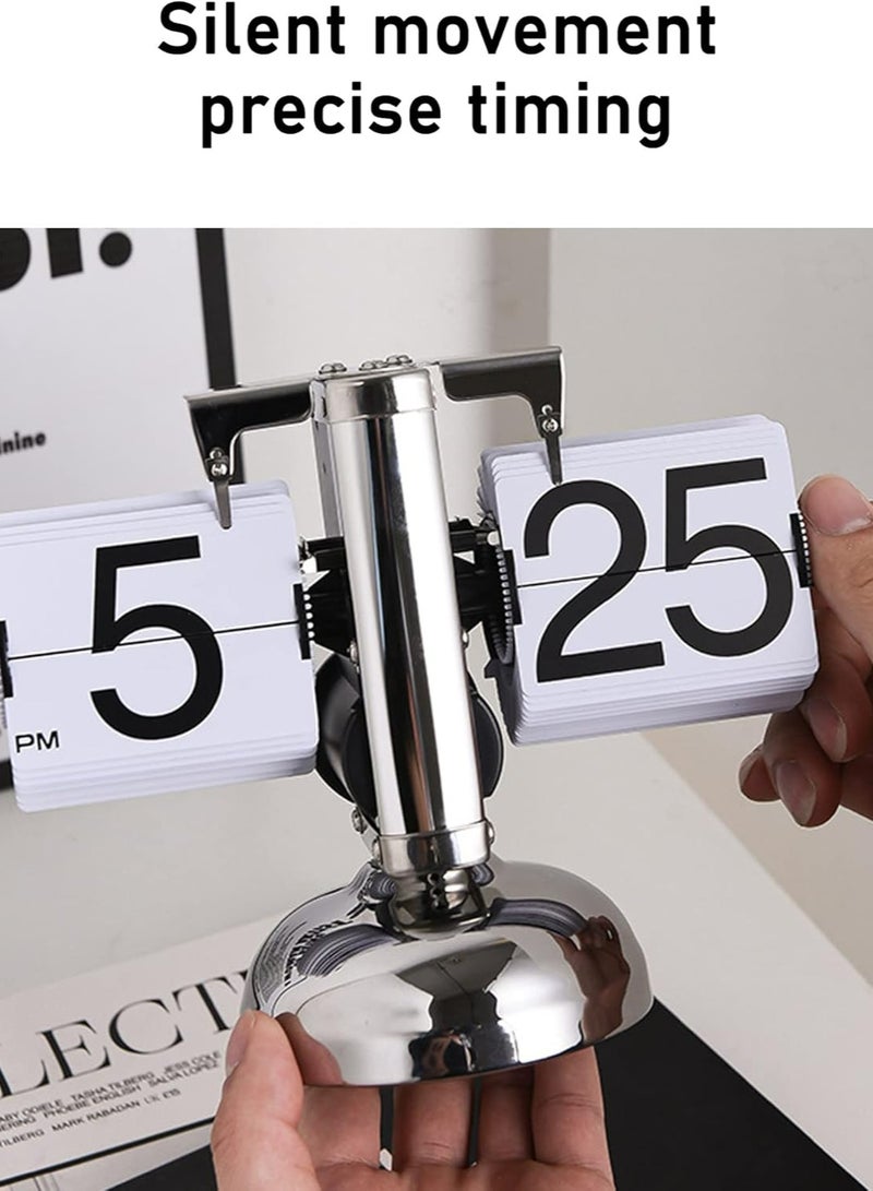 Retro Auto Flip Clock - Decorative Modern Table Clock