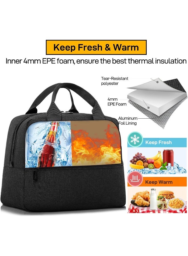 Insulated Lunch Bag Lunch Box Cooler Tote Box Cooler Bag Lunch Container for Women/Men/Work/Picnic