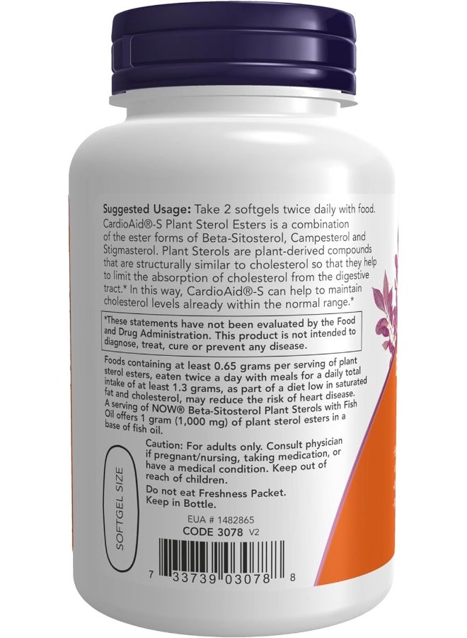 Supplements Beta-Sitosterol Plant Sterols With Cardioaid®-S Plant Sterol Esters And Added Fish Oil 90 Softgels