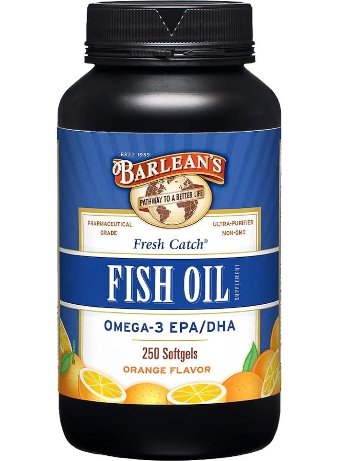 Fresh Catch Fish Oil Omega-3 1000Mg Epa/Dha Orange Flavor 250 Softgels