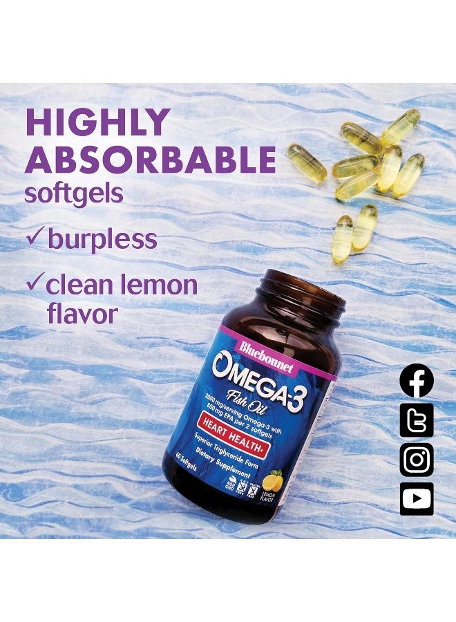 Blue Bonnet Omega-3 Heart Formula 60 Count