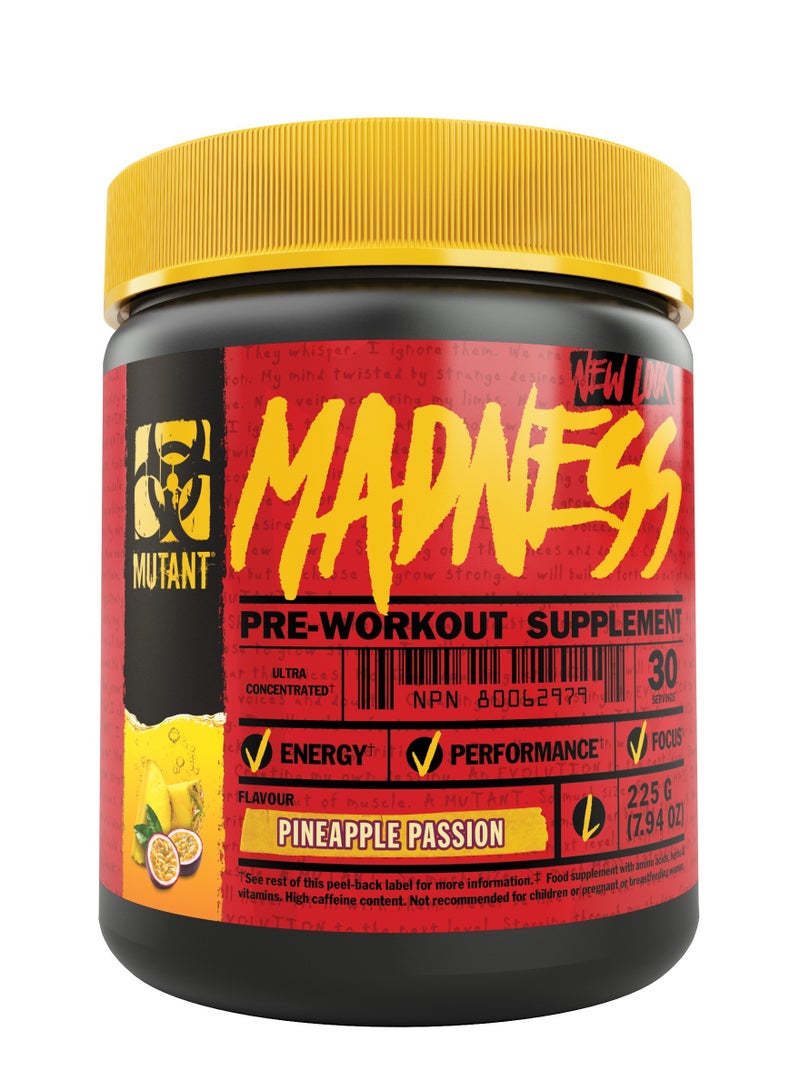 Madness Pre-workout 225g (7.94 oz) - Pineapple Passion