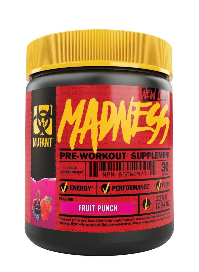 Madness Pre-workout 225g (7.94 oz) - Fruit Punch