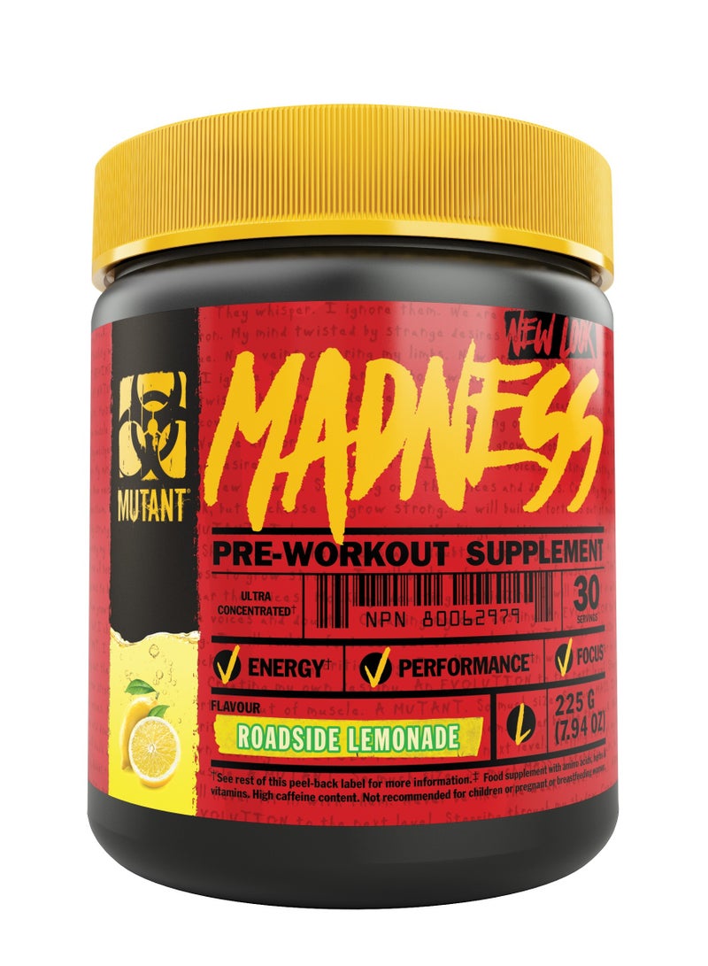 Madness Pre-workout 225g (7.94 oz) - Roadside Lemonade