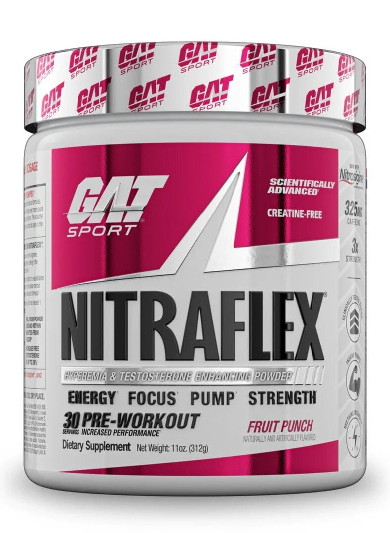 Gat Sport, Nitraflex, Fruit Punch, 300g, 30 Servings