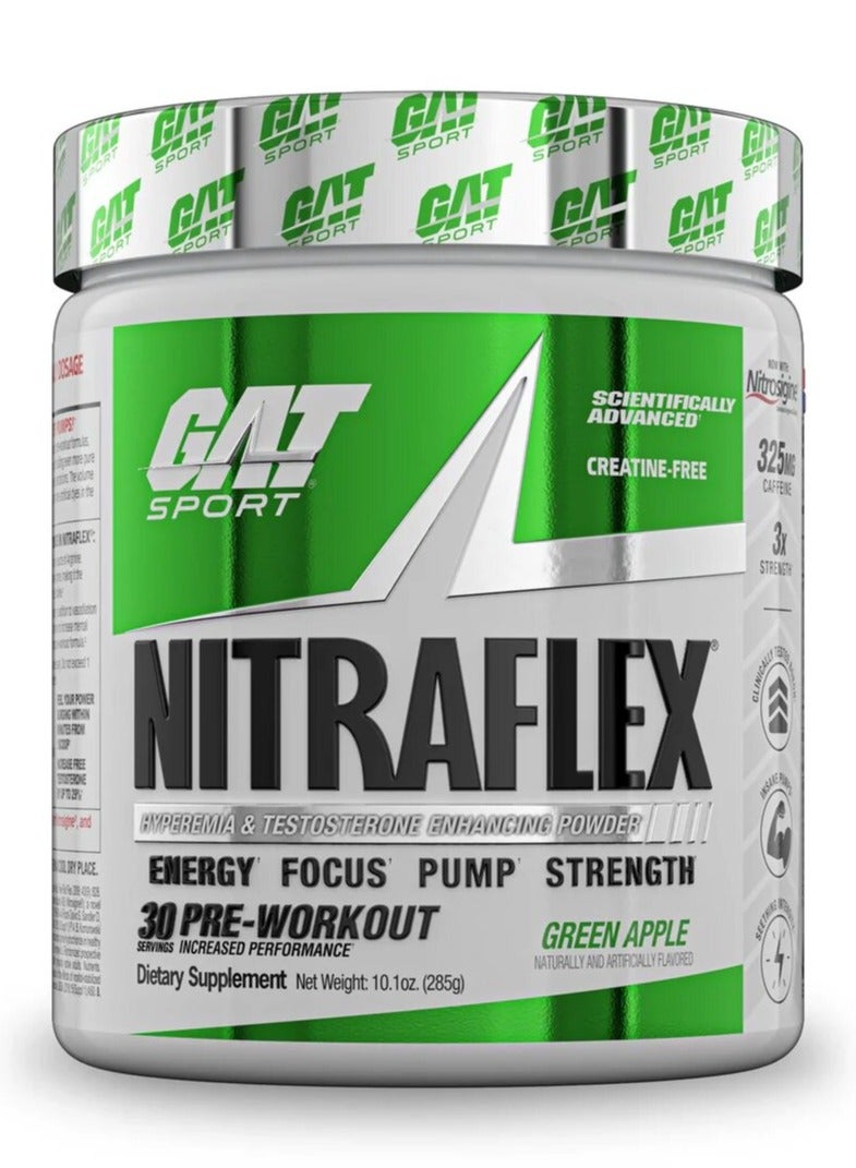 Gat Sport, Nitraflex, Green Apple, 300g, 30 SV