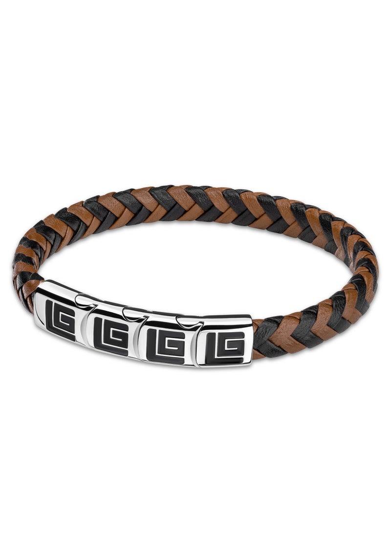 Adam Black And Brown Braided Bracelet for Men