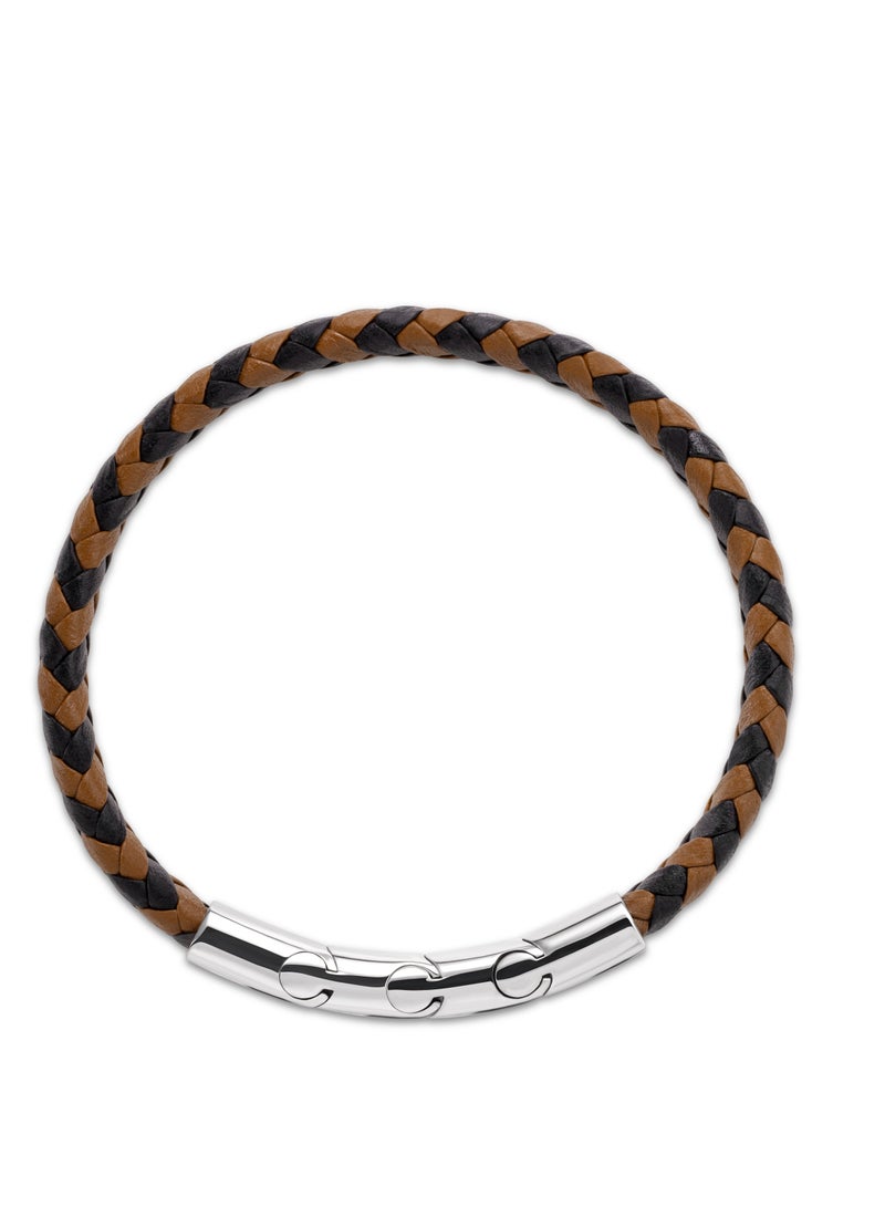 Adam Black And Brown Braided Bracelet for Men