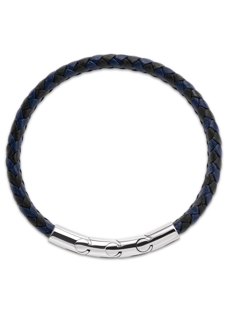 Adam Black And Blue Braided Bracelet