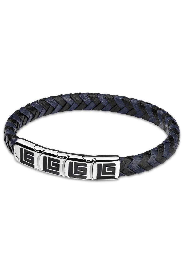 Adam Black And Blue Braided Bracelet
