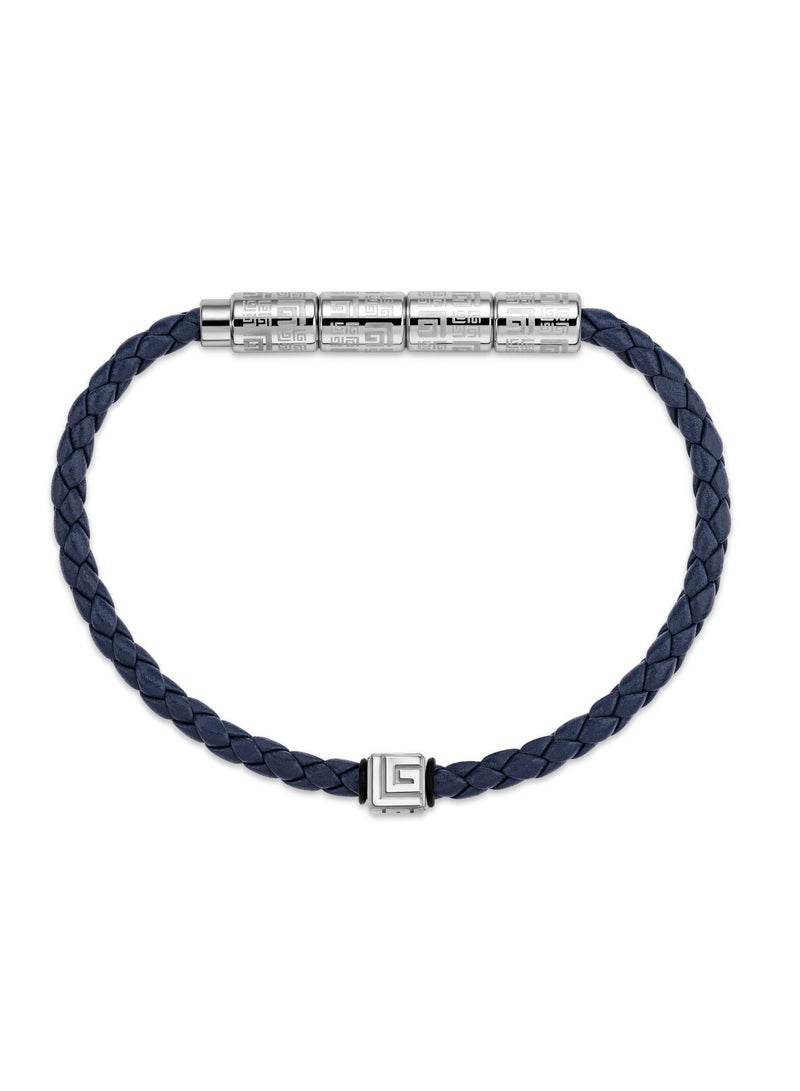 Gabriel Dark Blue Leather Bracelet