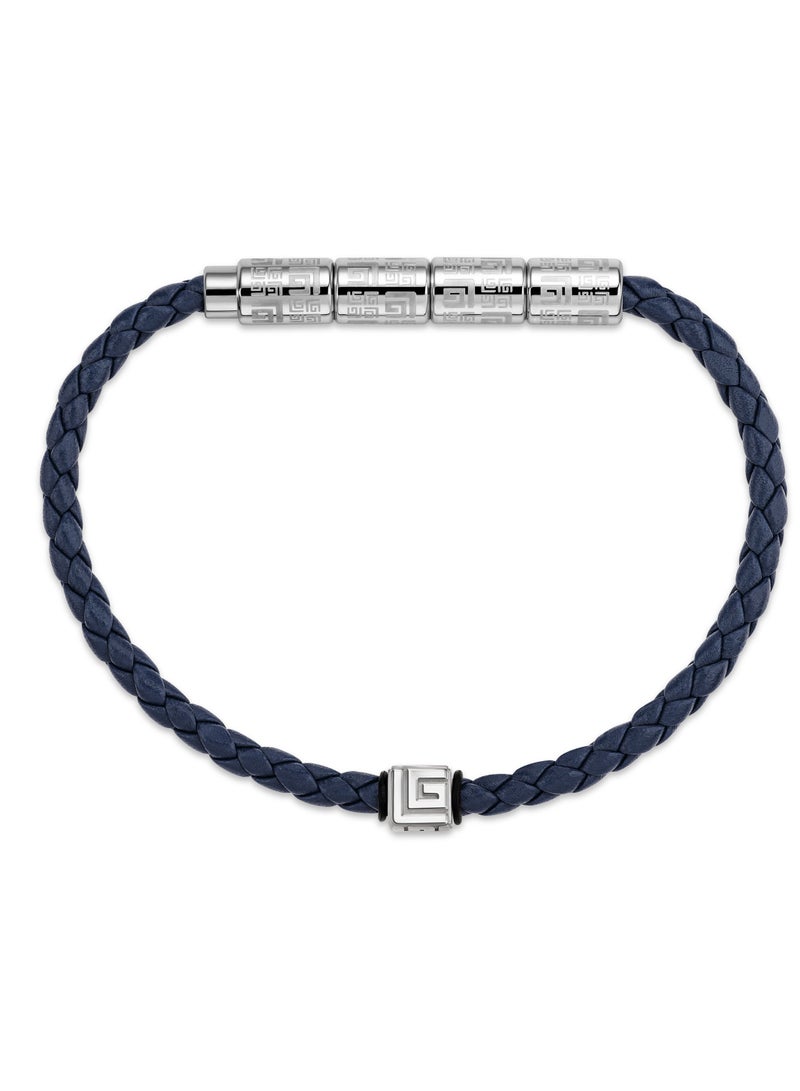 Gabriel Dark Blue Leather Bracelet