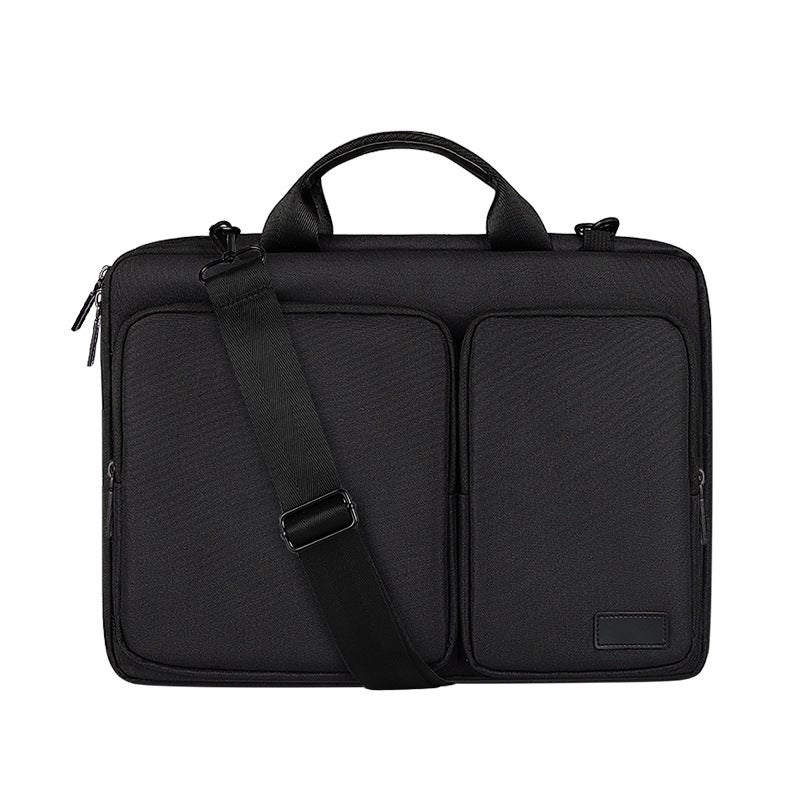 Laptop bag briefcase notebook liner bag Apple macbook Huawei pro15 inch Mysterious Black (with shoulder strap