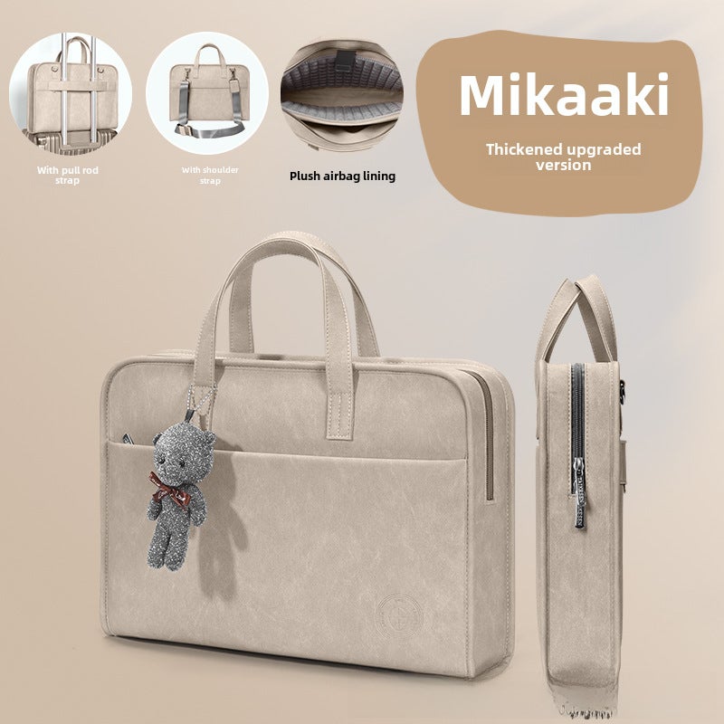 Stylish Laptop Sleeve 13.3 Shockproof for Lenovo MacBook Mild Mikhaki-Large Capacity Upgraded 