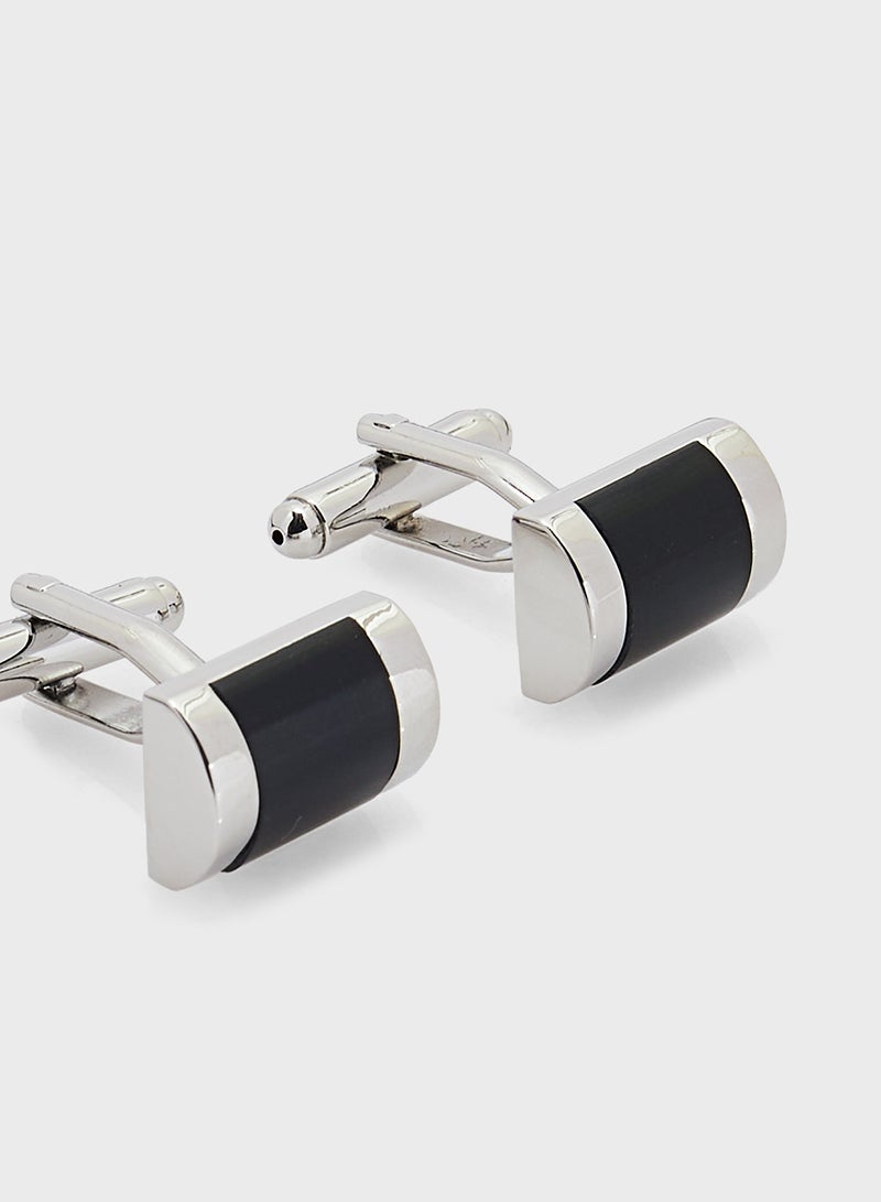 Reclangular Cufflink And Tie Pin Gift Set