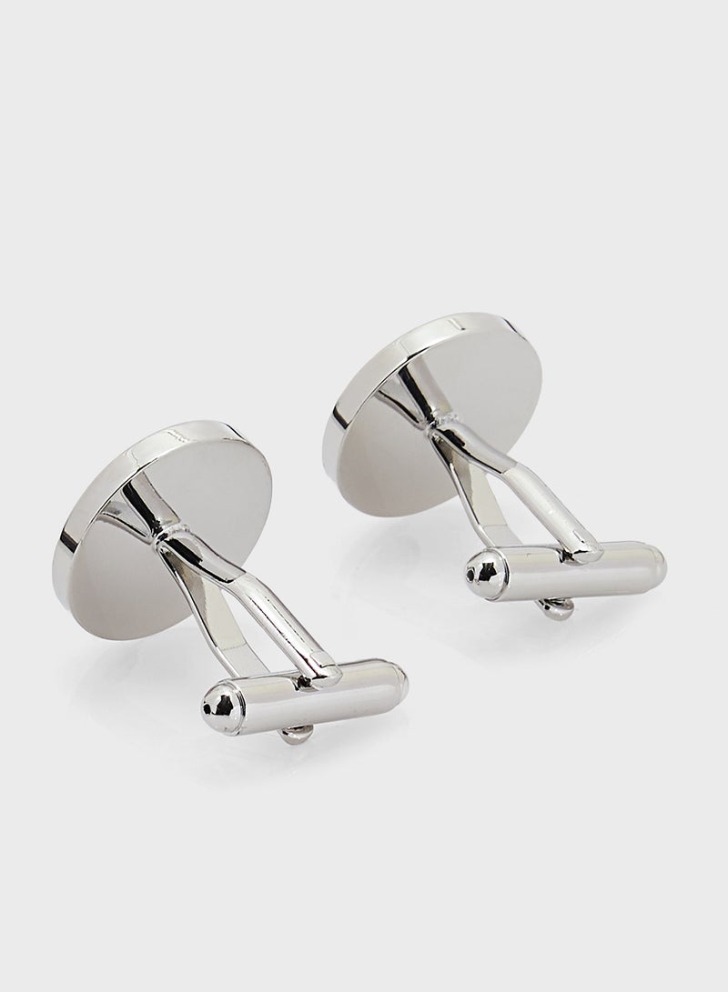 Classic Tuxedo Round Cufflinks