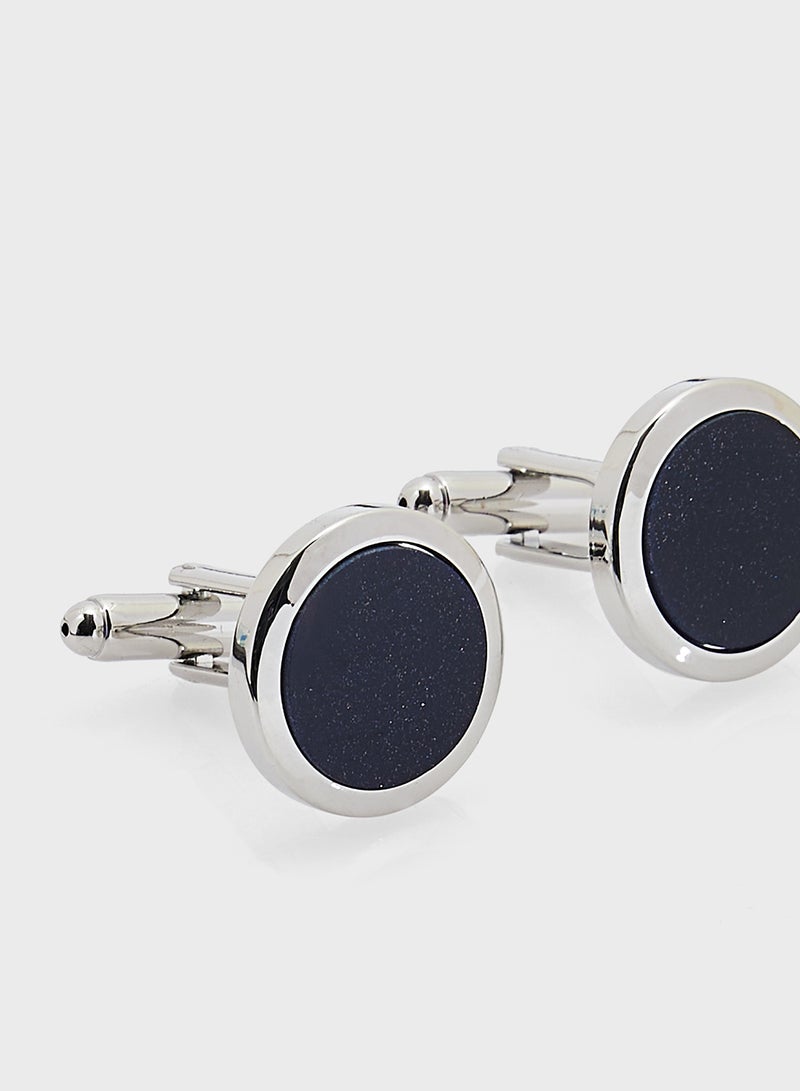 Classic Tuxedo Round Cufflinks