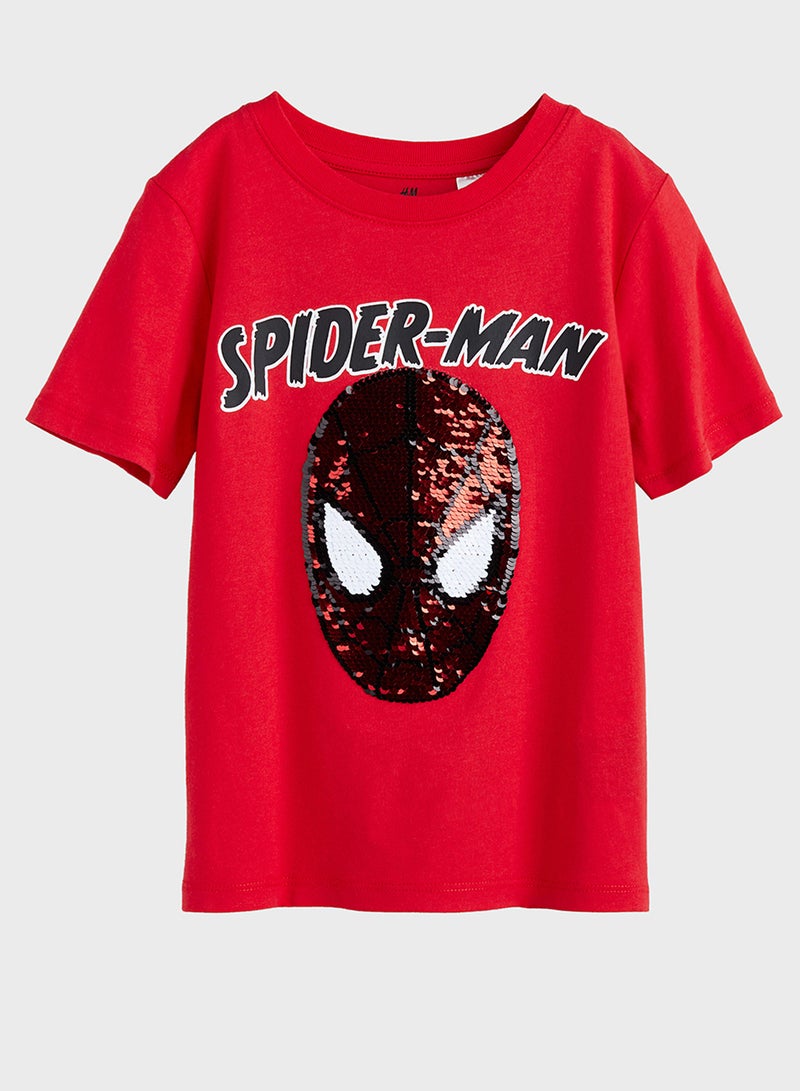 Kids Spiderman Sequin Detail T-Shirt