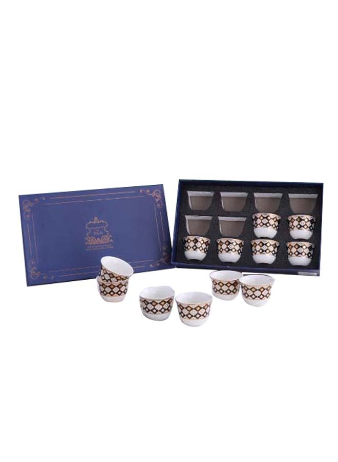 12-Piece Cawa Cup Set Brown