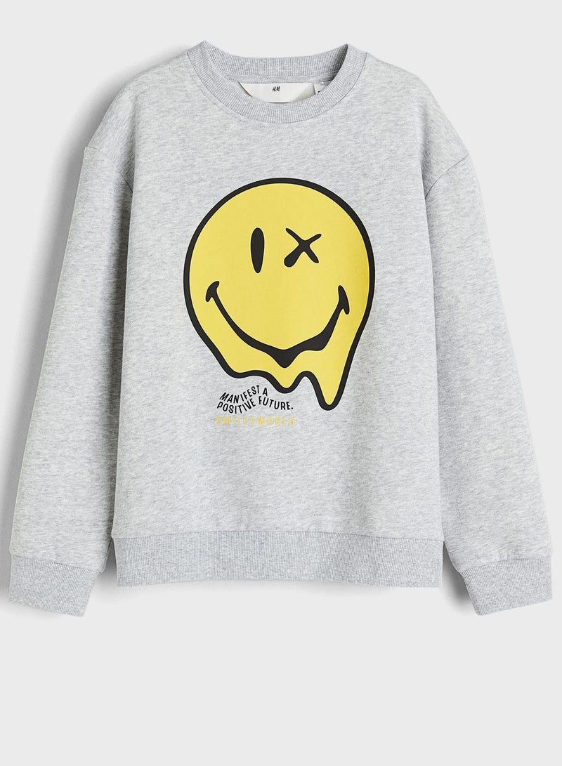 Kids Crew Neck Graphic Sweatshirt