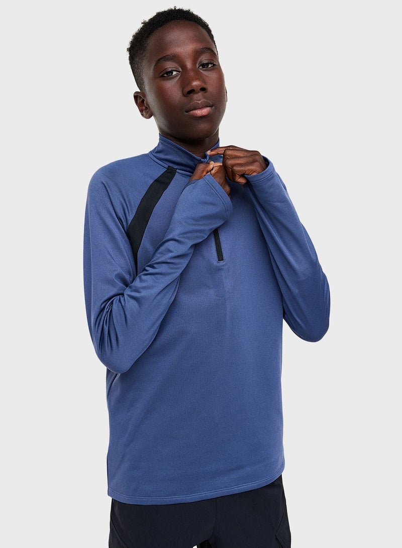 Kids Warm Half Zip Sports Sweatshirt