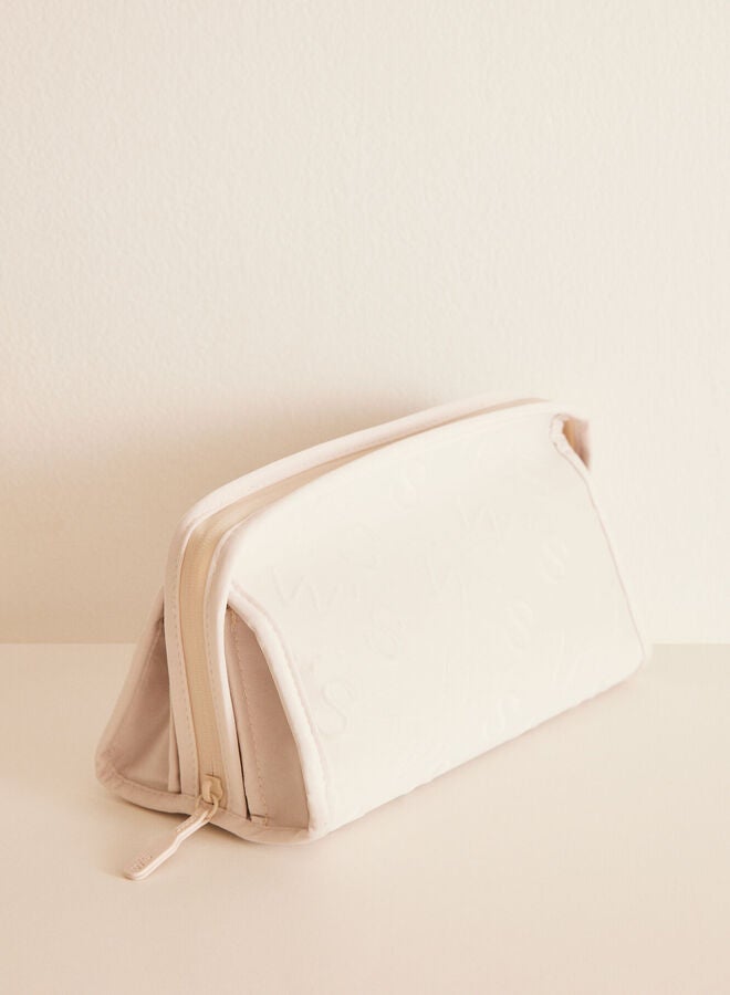 Medium gray logo toiletry bag