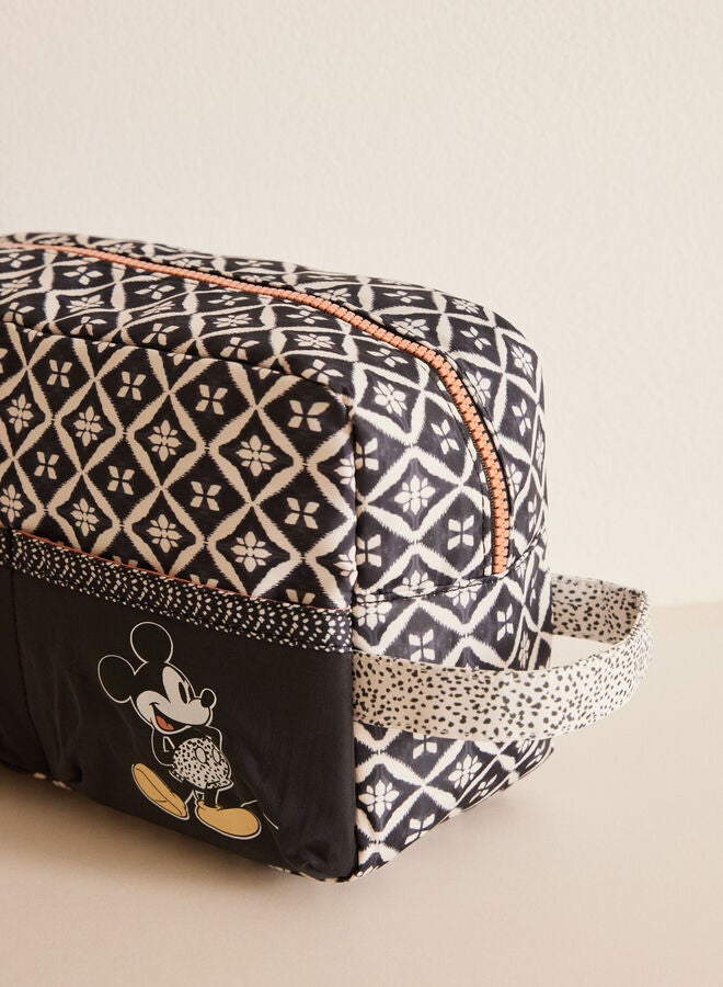 Medium black Mickey print vanity case