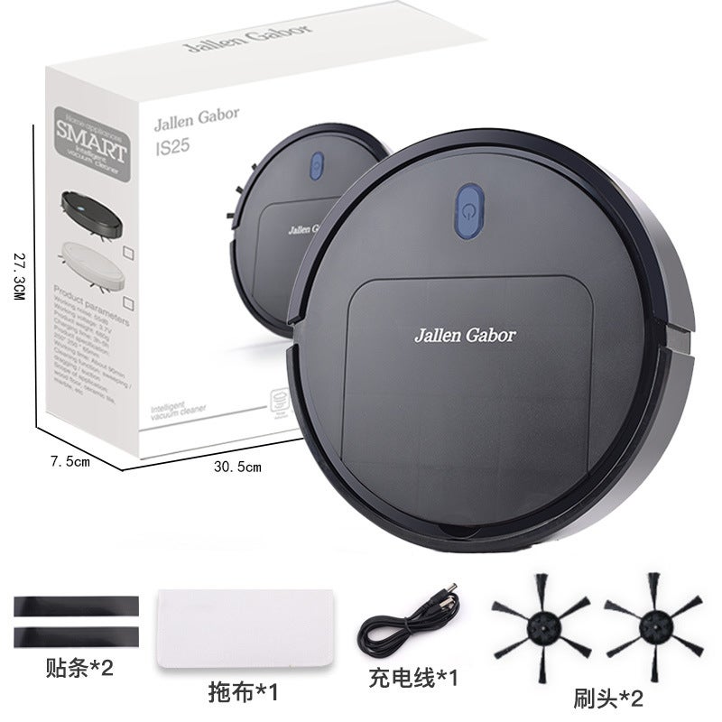 3-in-1 Home Cleaning Robot Vacuum USB Hot Sale (IS25) Black