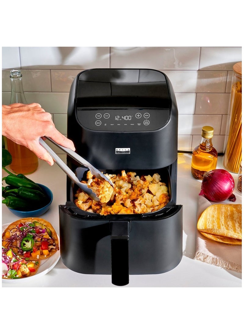 Bella Pro Series 6 qt. 1500 Watts, 120 Volts Digital Air Fryer with Digital Touchscreen, Black