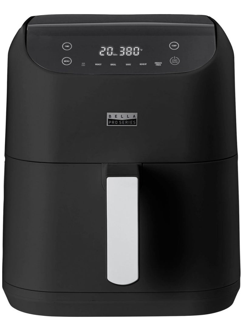 Bella Pro Series 6 qt. 1500 Watts, 120 Volts Digital Air Fryer with Digital Touchscreen, Black