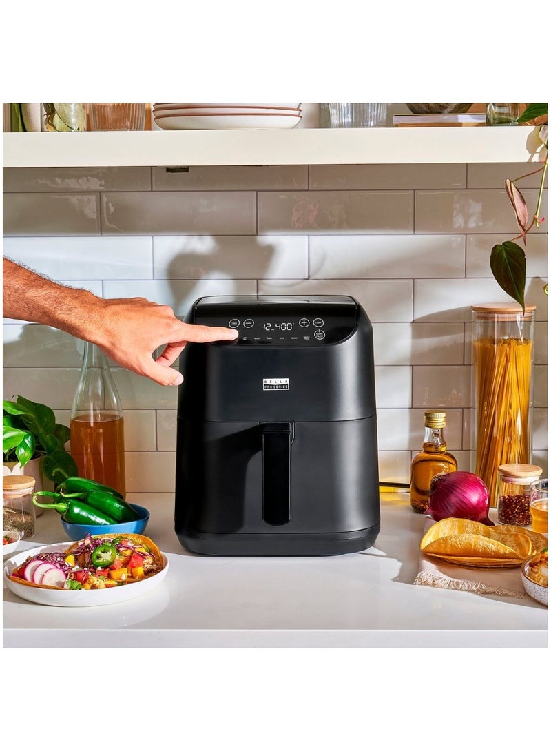 Bella Pro Series 6 qt. 1500 Watts, 120 Volts Digital Air Fryer with Digital Touchscreen, Black
