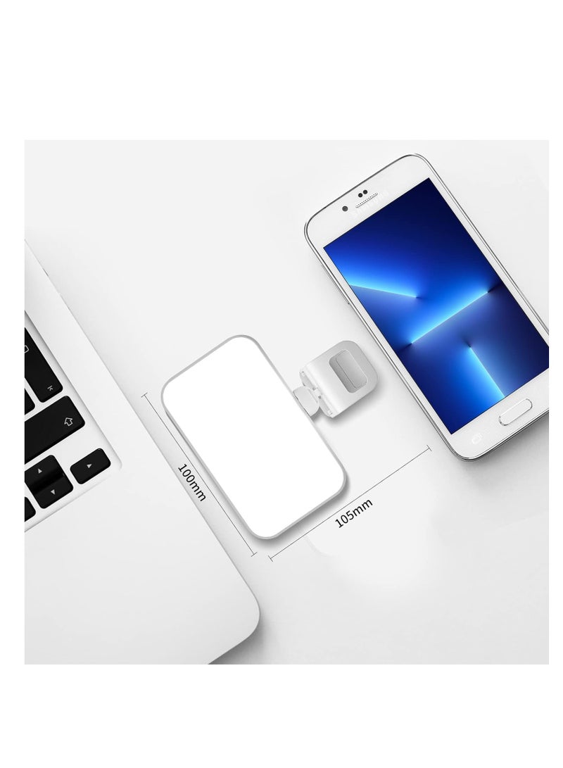 Photography Light Clip on Phone Laptop For Selfie Live Broadcasting Confrence Online Lesson Makeup Videos High Brightness 66 Beads Multiple Modes White