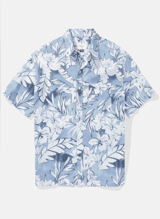 AE Floral Button-Up Poolside Shirt