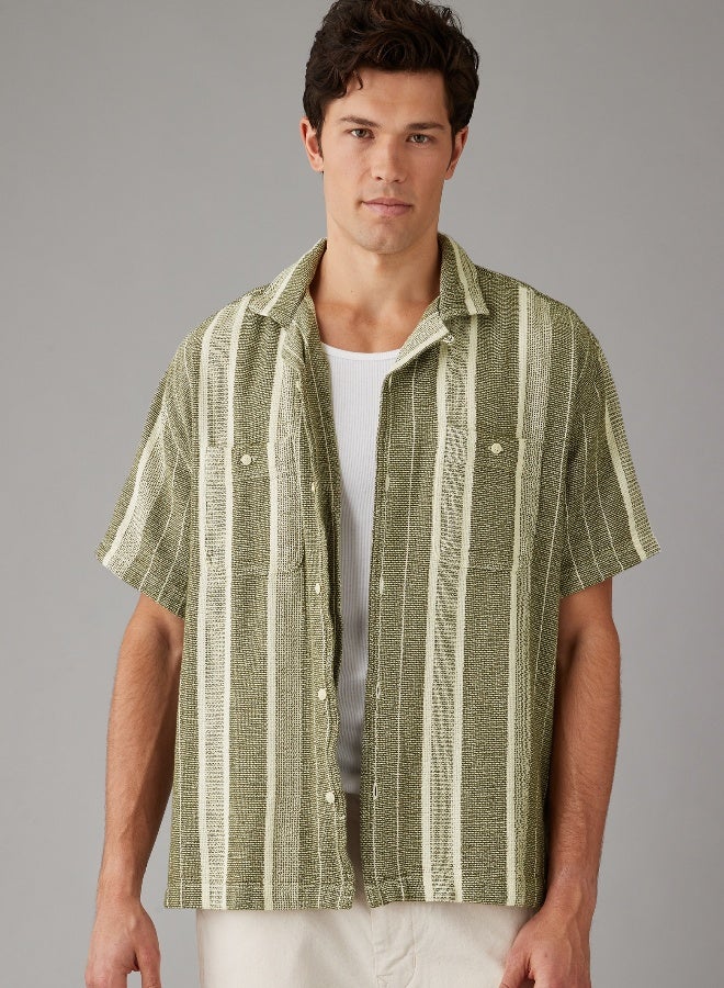 AE Striped Button-Up Poolside Shirt