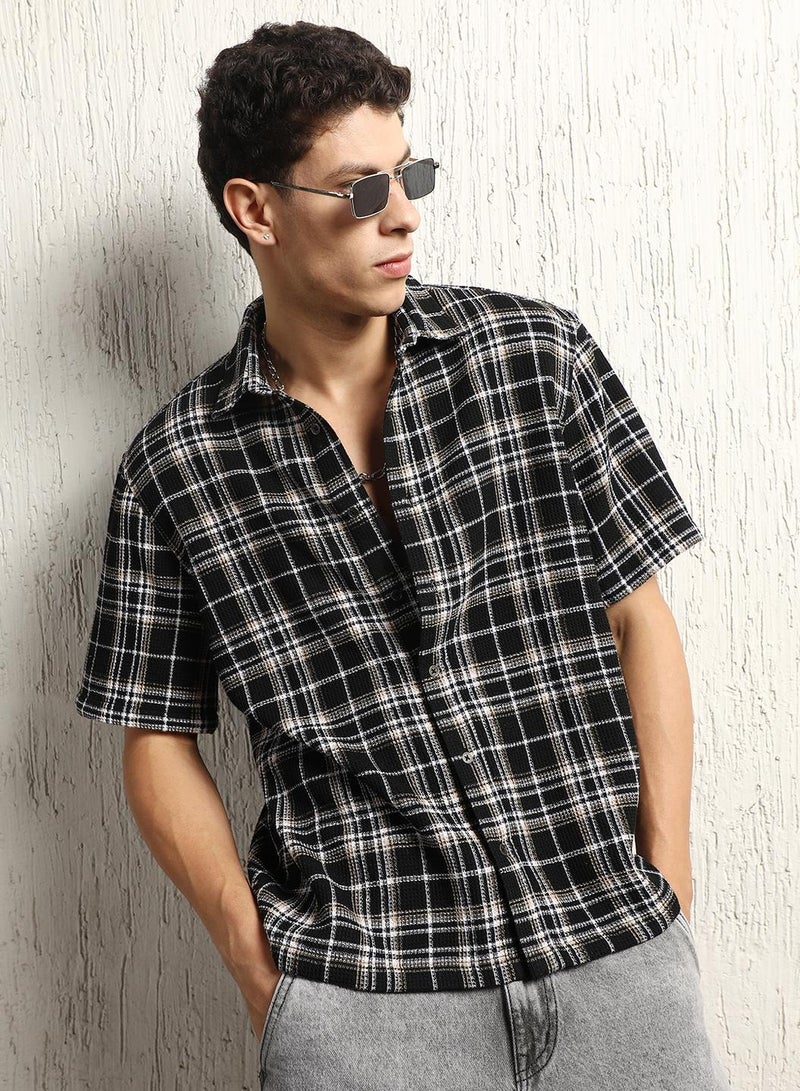 Classic Tartan Checks Opaque Cotton Casual Shirt