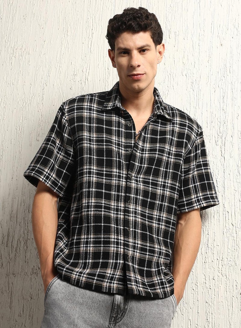 Classic Tartan Checks Opaque Cotton Casual Shirt