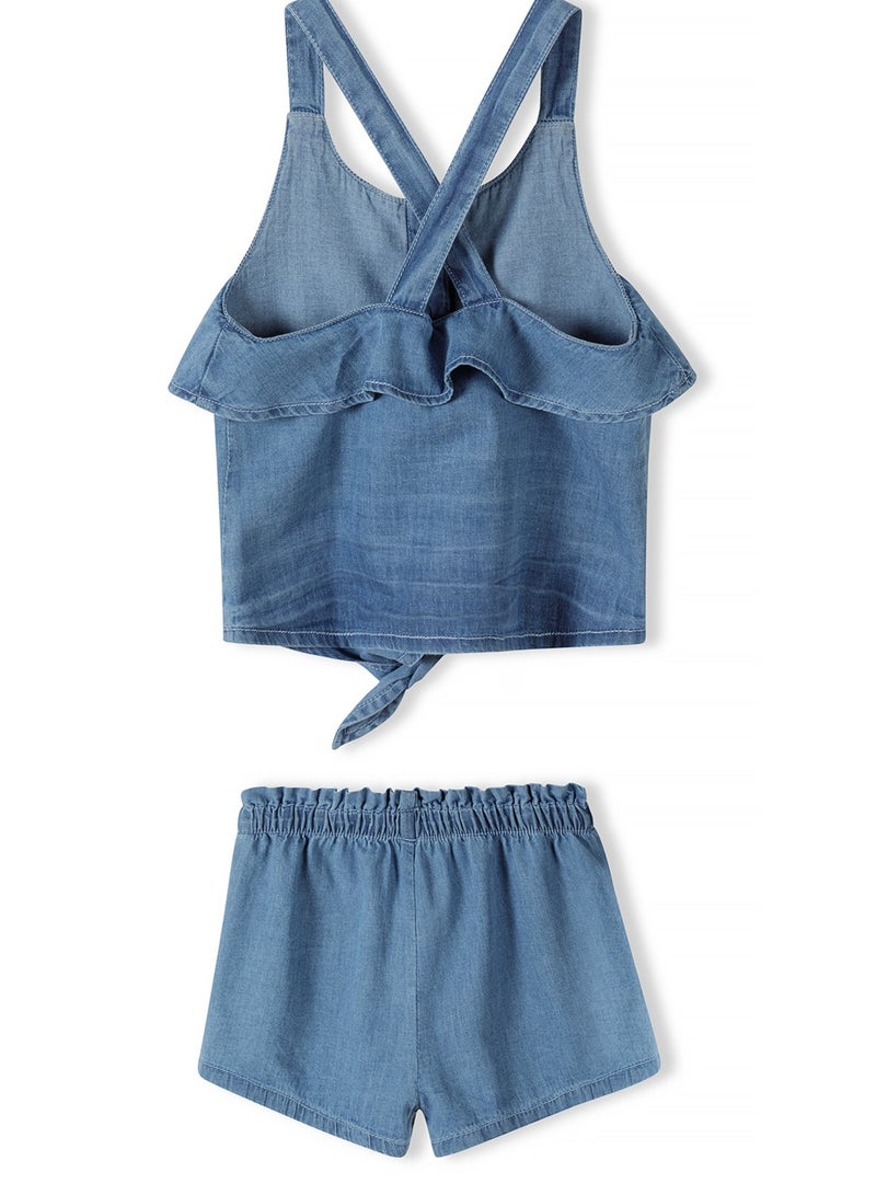 Kids Chambray Top And Short Set