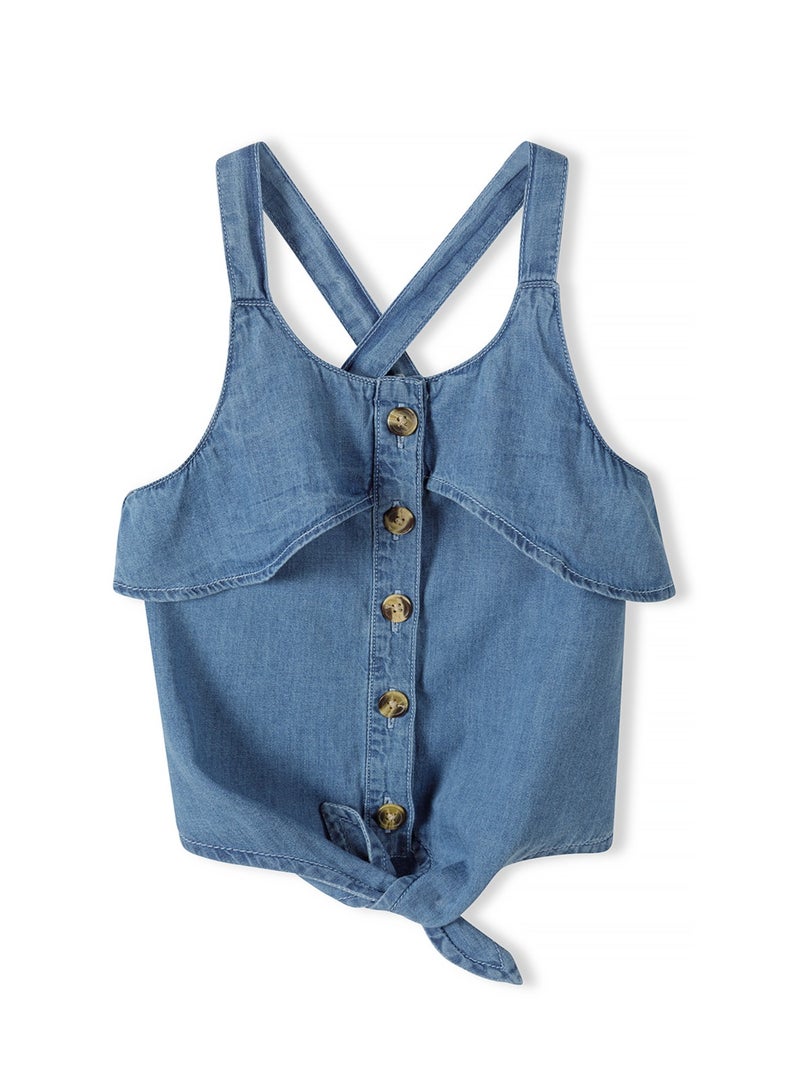 Kids Chambray Top And Short Set